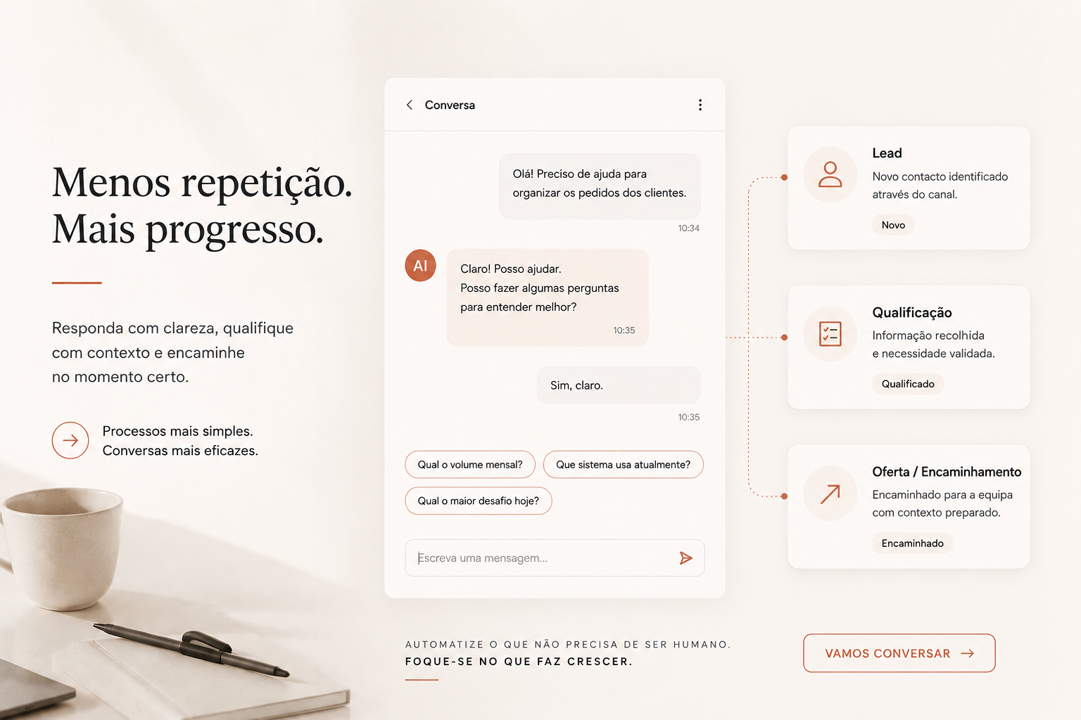 Commercial chatbot: qualify leads and increase sales without losing control of your data