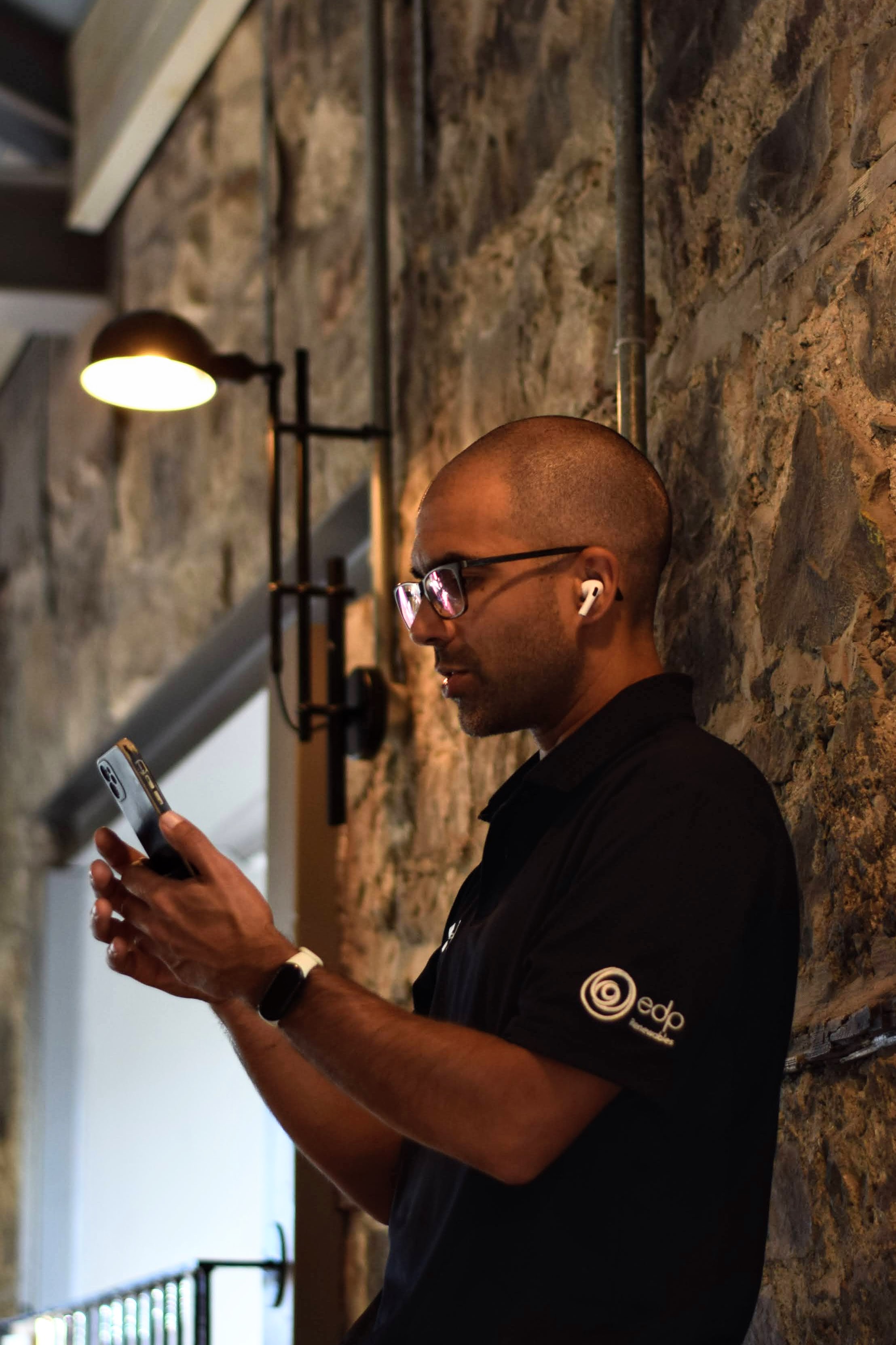 Miguel Cabrita on a call