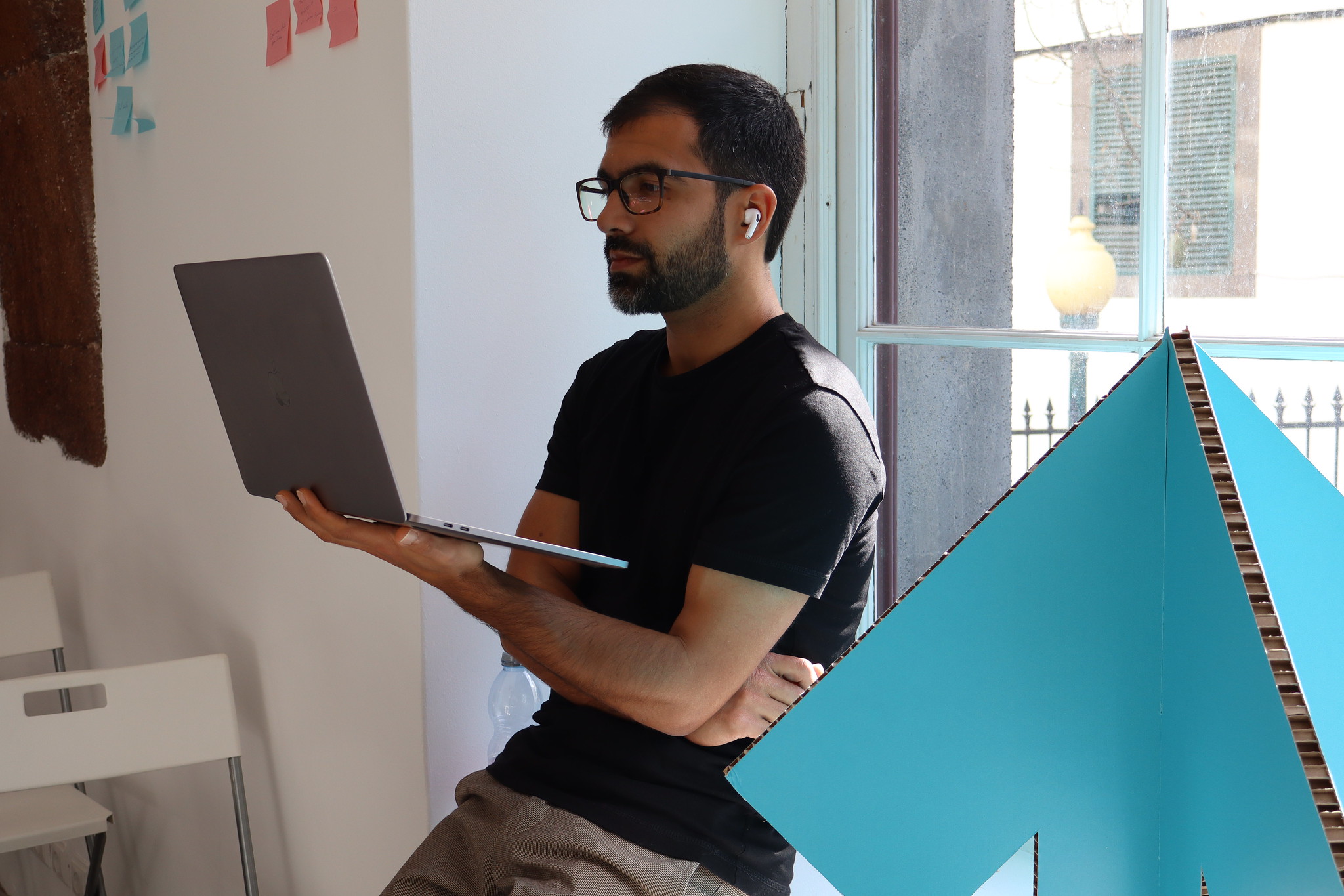 Miguel Cabrita with laptop